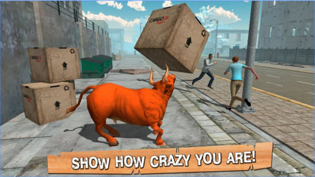 تحميل لعبة ثور هائج مصارع الثيران Crazy Bull Simulator 3d Apk مجانا