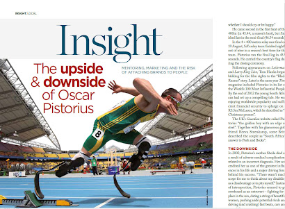 Published in February 21 FINWEEK: The upside and downside of Oscar Pistorius
