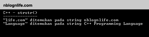 C++ - Mencari String dengan strstr() - nblognlife