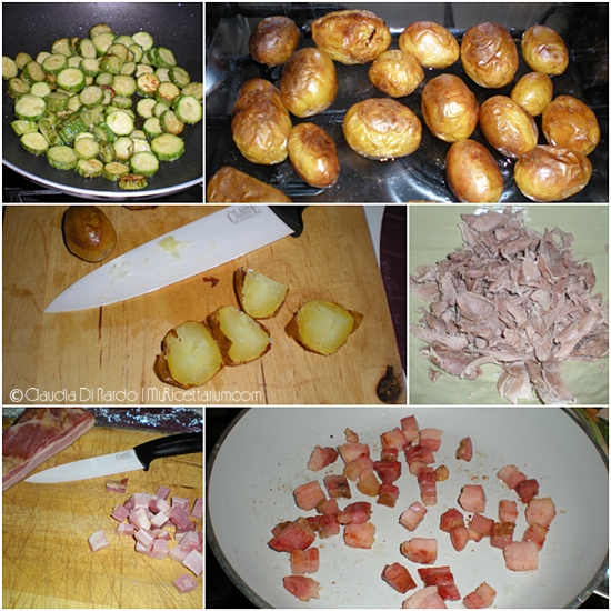 Insalata di tacchino con zucchine e patate