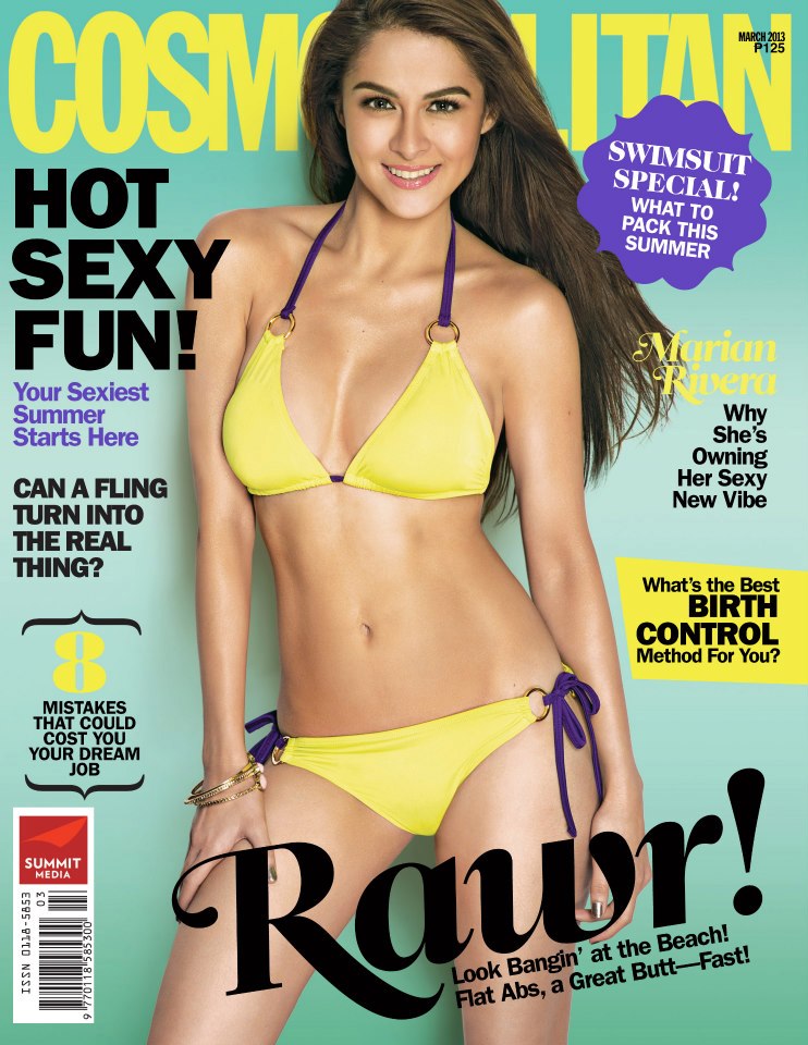 Actress Marian Rivera poses in bikini for magazine cover