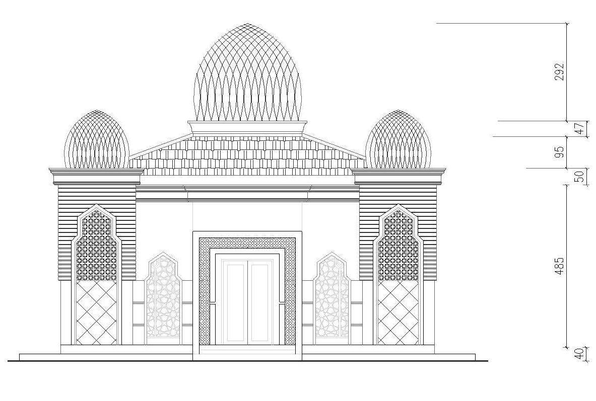 Gambar Denah Dan Tampak Masjid Ukuran 11 X 11 M Home Design And