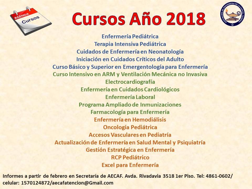 CURSOS DE ENFERMERÍA 2018