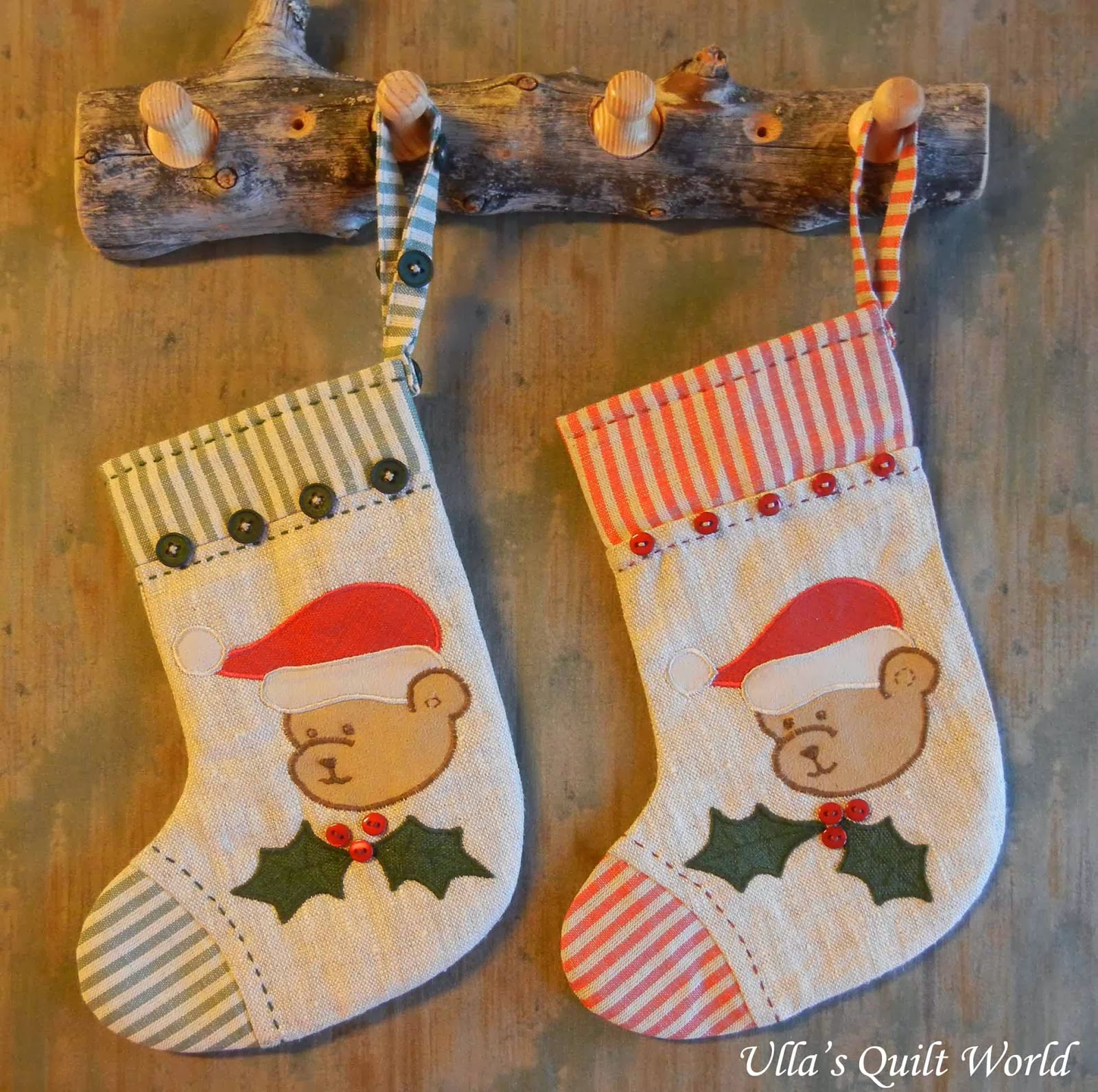 Ulla's Quilt World Christmas sock quilt