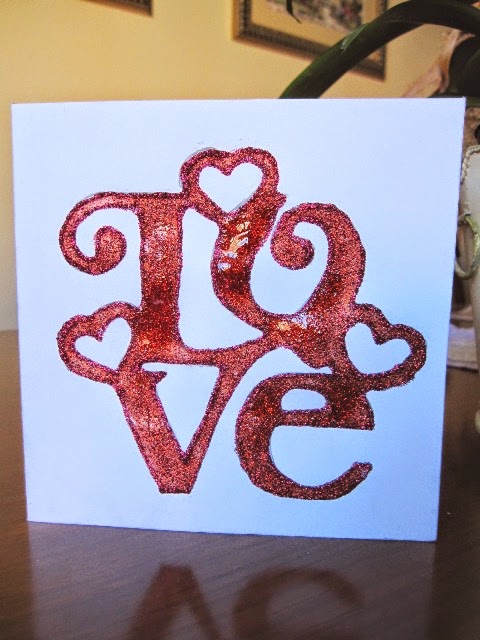 Tarjeta LOVE de San Valentín scrapbooking