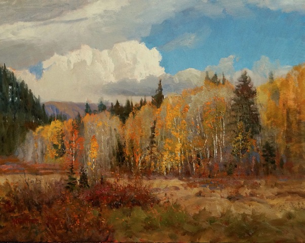 by Andrew Peters, "Herself in Evening" - oil | pinturas, obras de arte, american art. by Andrew Peters, "Herself in Evening" - oil | pinturas, obras de arte, imagenes bellas de paisajes, american art.