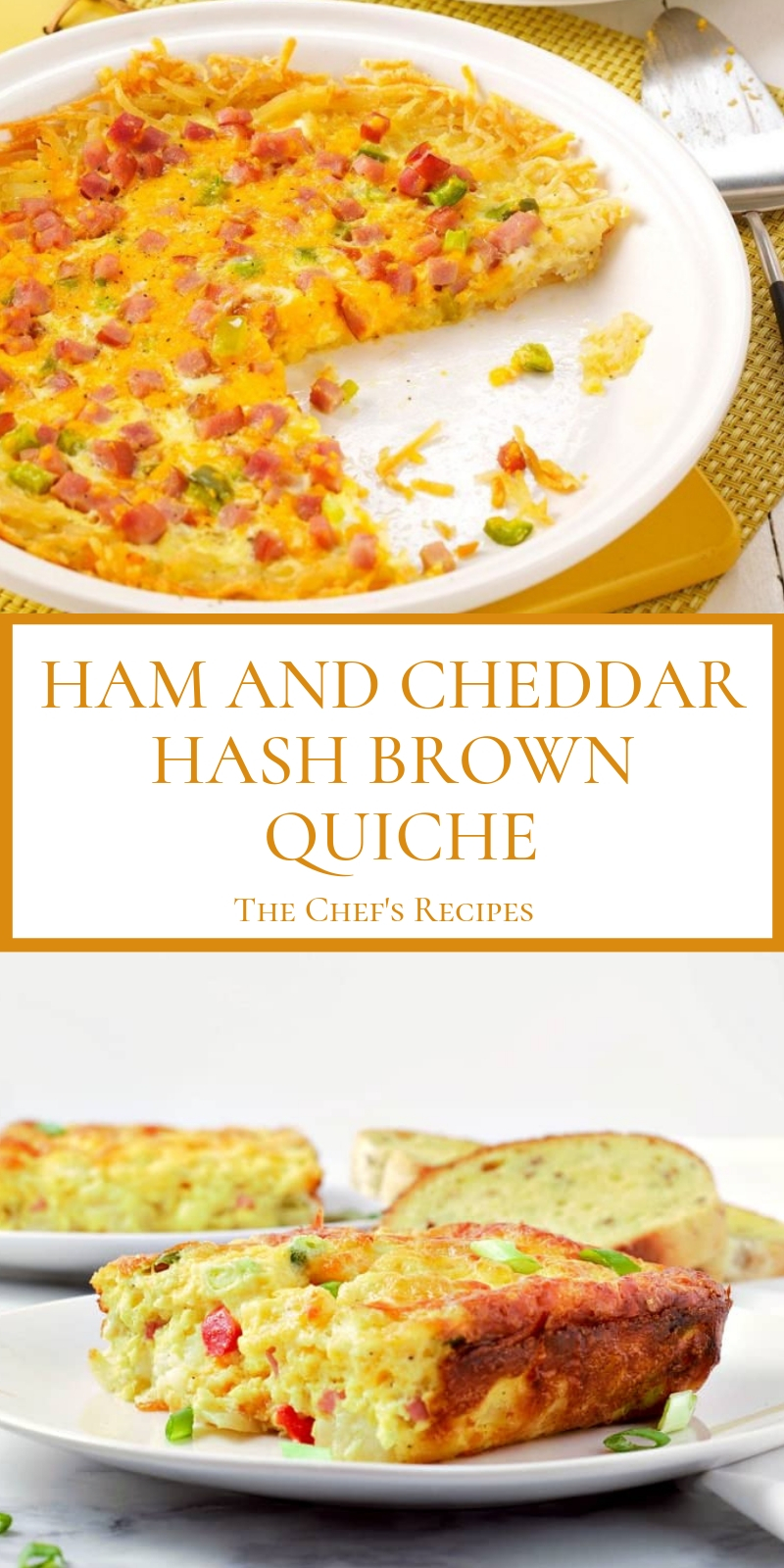 HAM AND CHEDDAR HASH BROWN QUICHE HAM AND CHEDDAR HASH BROWN QUICHE