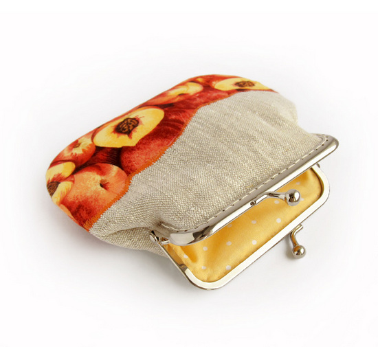 fruit purses, sewing, кошелек с персиками