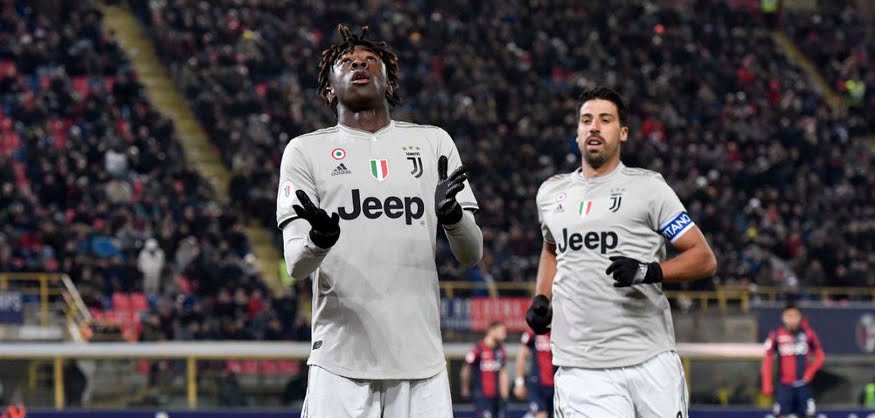 Juventus ai quarti di Coppa Italia: 0-2 a Bologna con i gol di Bernardeschi e Kean.