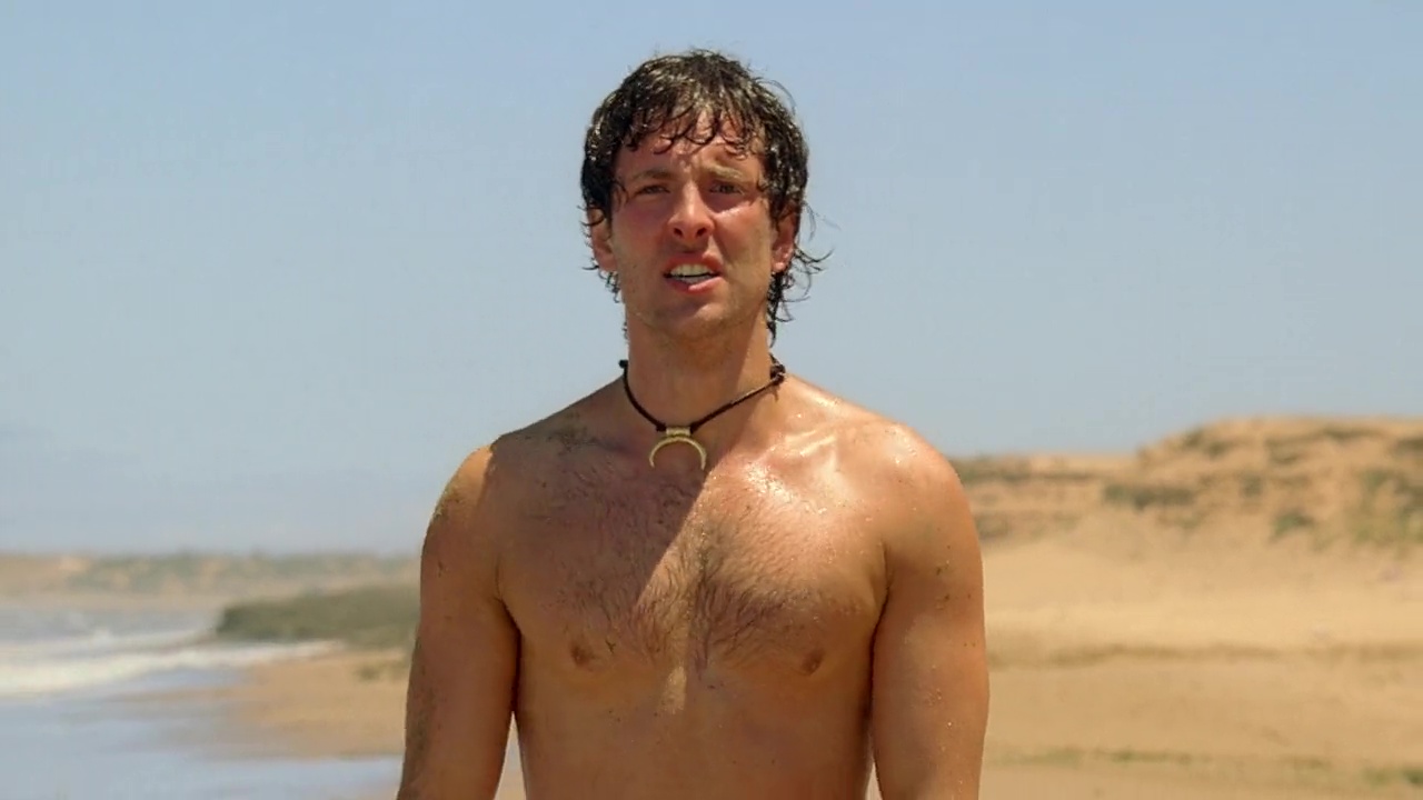 Jack Donnelly shirtless in Atlantis 1-01 "The Earth Bull" .