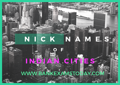Nicknames of Indian Cities/States