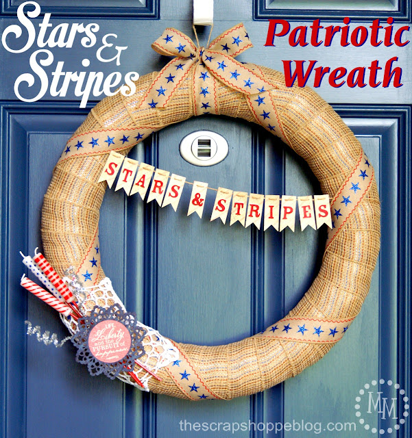 stars stripes patriotic wreath