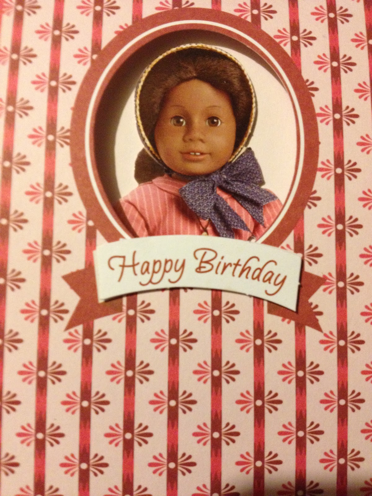 Crafting Birthday Card American Doll Addy