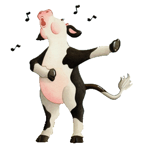  caricatura  vaca cantando png