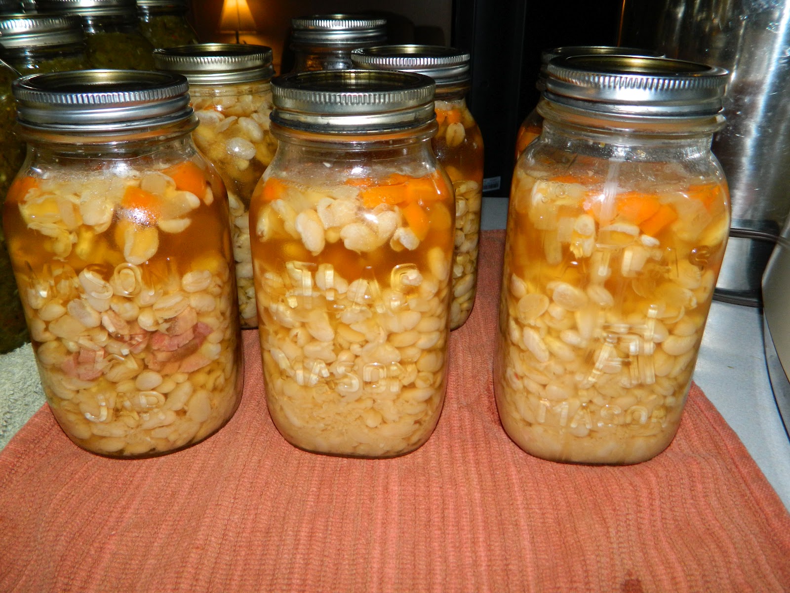 Farm Girl Tails Canning Navy Bean and Ham Soup