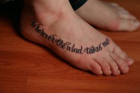 Foot font tattoo design