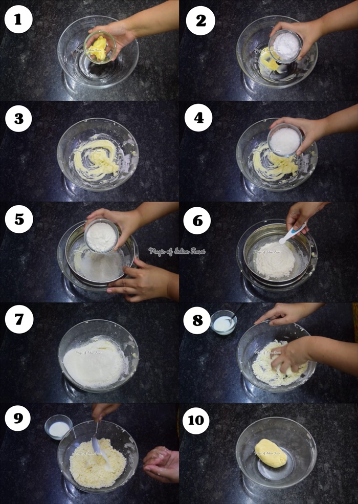 Coconut Cookies (Bakery Style) Recipe - Eggless Coconut Biscuits - कोकोनट कूकीज  रेसिपी - Priya R - Magic of Indian Rasoi