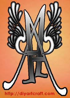 wings tattoo letters AA