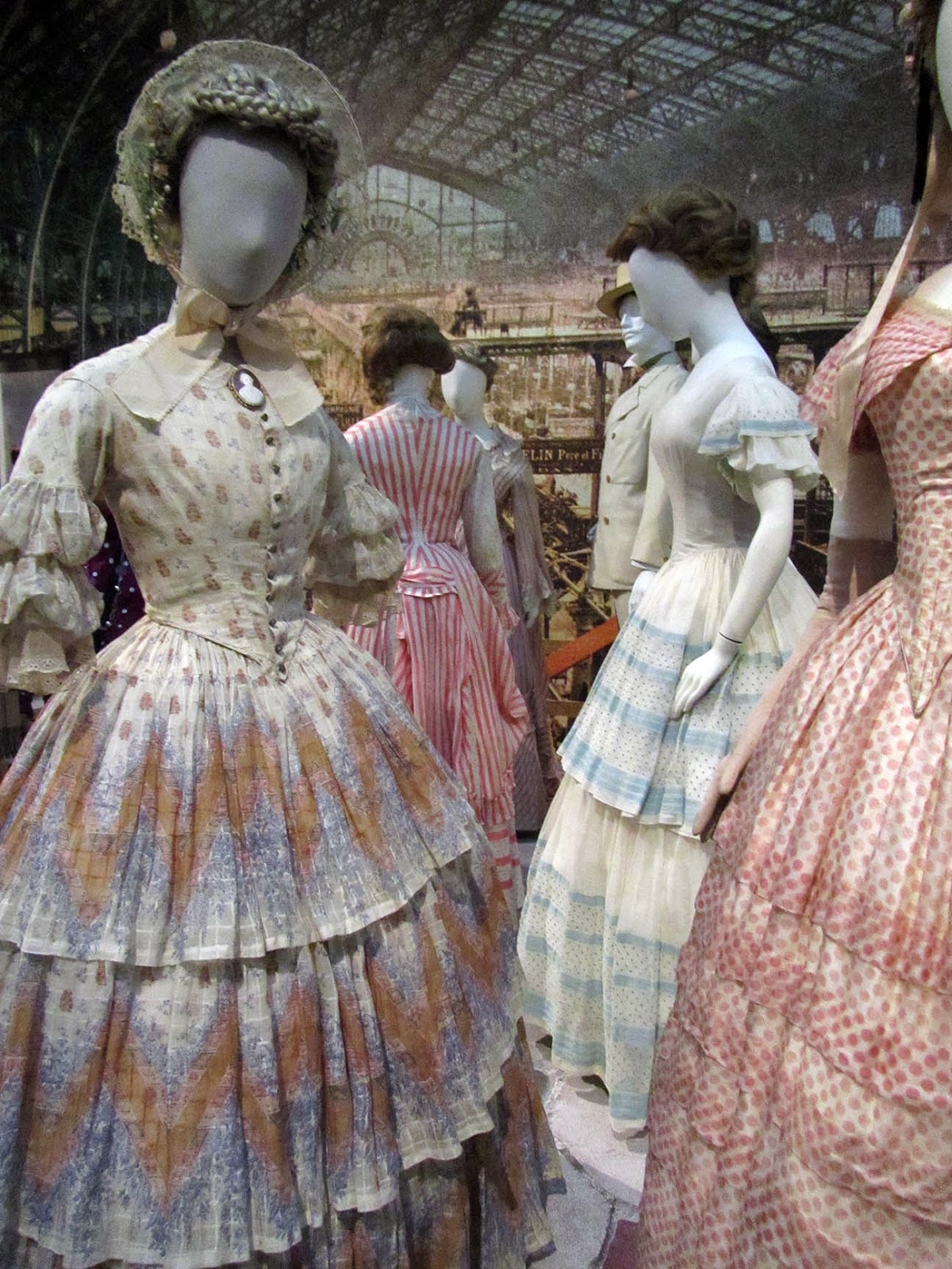 cotton summer dresses, ca 1885