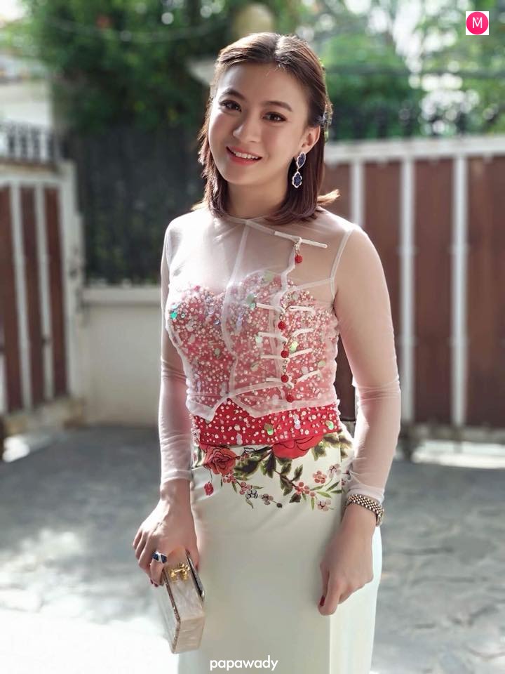 Wut Mhone Shwe Yi Fashion Outfit To Attend Wedding