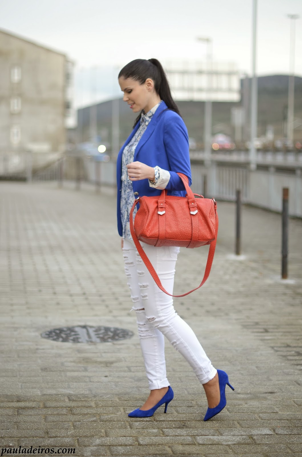 electric blue stilettos