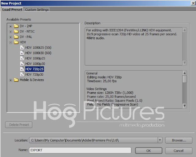 Export Video di Adobe Premiere Pro CS3 dengan Adobe Media Encoder 1 - Hog Pictures Tutorial