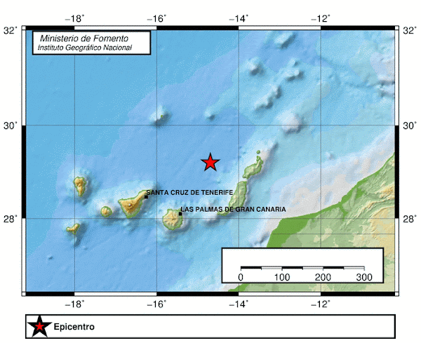 Terremoto Atlántico Canarias 24 marzo Terremoto Atlántico Canarias 24 marzo
