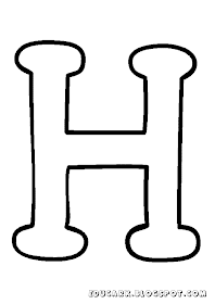 Molde da letra maiúscula H
