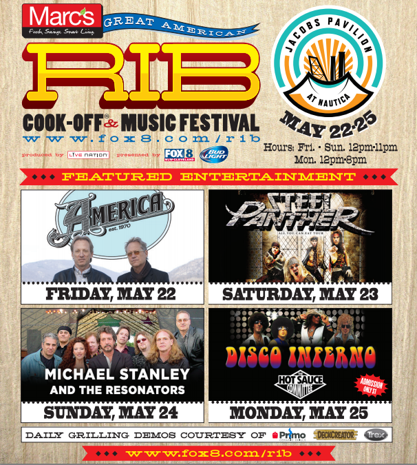 Headliners at @MarcsStores Great American Rib Cook-Off + Music Festival