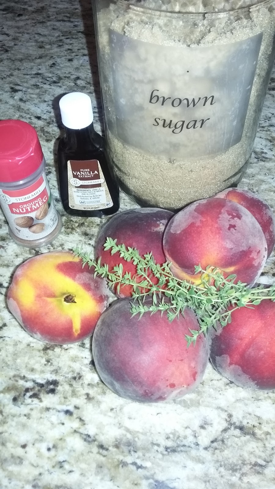 Grilled Peaches & Herb