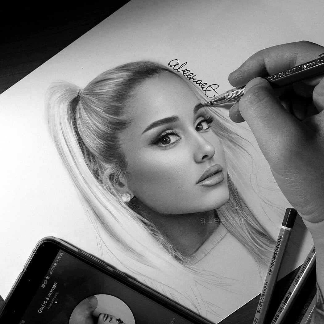 01 ariana grande alex manole celebrities drawn in