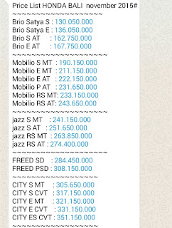 daftar harga honda daftar harga honda