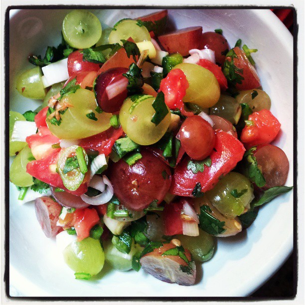 red or green? Grape & Tomato Salsa