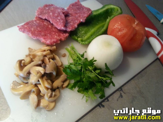 طريقة عمل بريوات بالكفتة بالصور