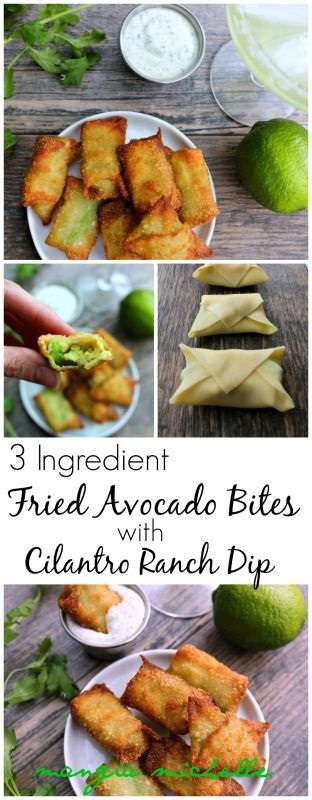 3 Ingredient Fried Avocado Bites With Cilantro Ranch Dip