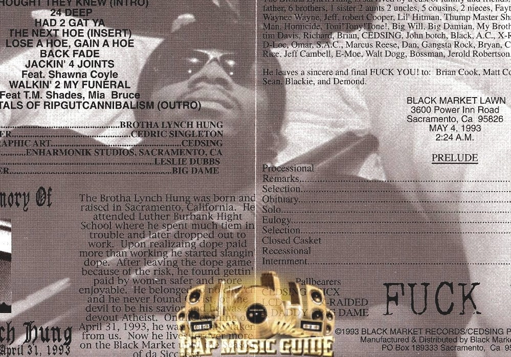 Brotha Lynch Hung Discography Brotha Lynch Hung Black Market