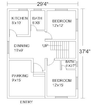 2 Bedroom House Plans #3