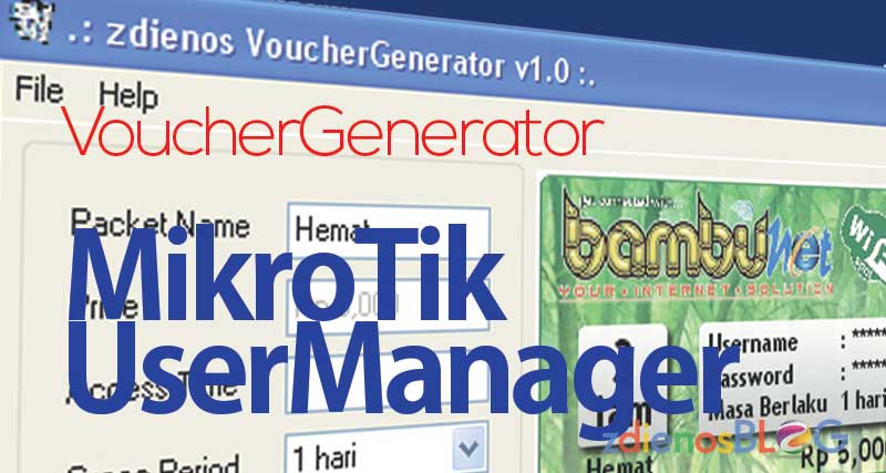 Voucher Generator for Mikrotik UserManager Full Version