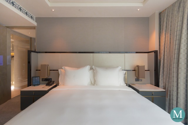 Bed of the Junior Suite at Four Seasons Hotel Kuala Lumpur
