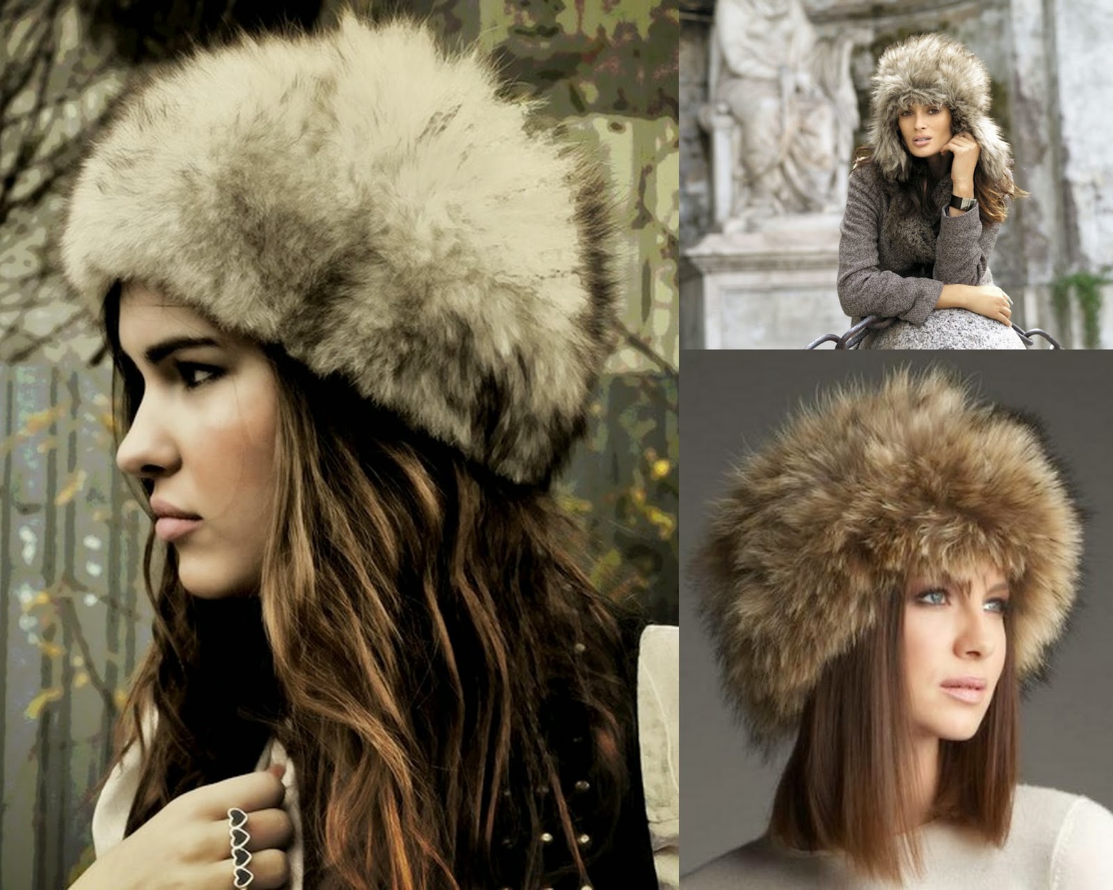 Zimowe stylizacje - czapki