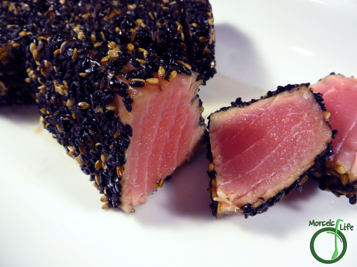 Morsels of Life - Sesame Crusted Tuna - Easy and yummy - try this sesame crusted tuna steak with an Asian inspired ginger carrot sauce!