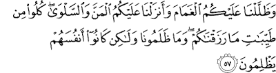 Surat Al-Baqarah Ayat 57