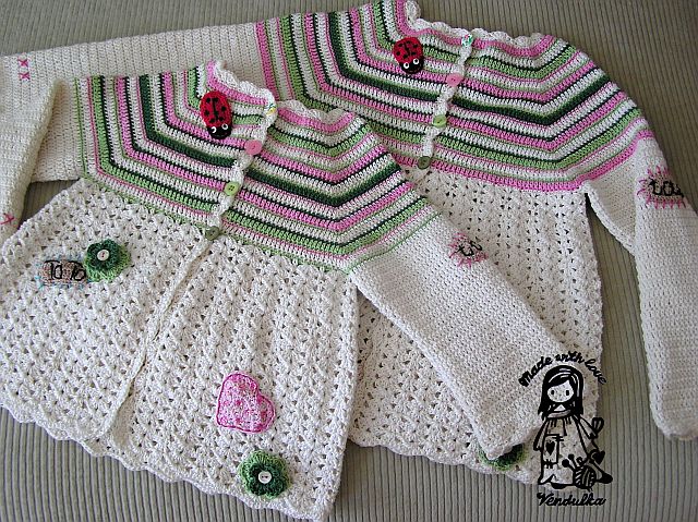 flower cardigan crochet pattern