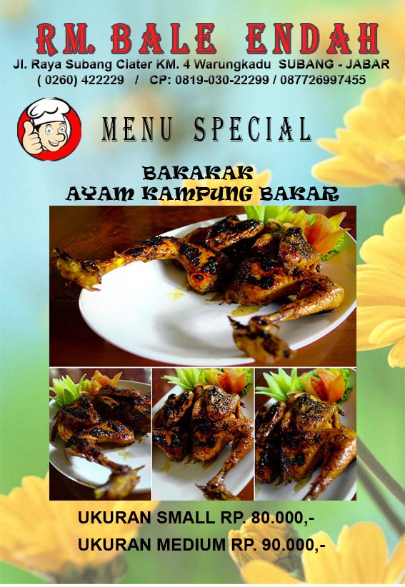 RUMAH MAKAN DAN HOTEL BALE ENDAH  SUBANG CIATER  MENU SPECIAL BAKAKAK