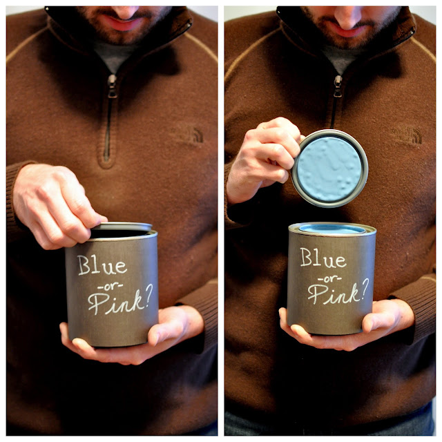 Gender Reveal, paint can