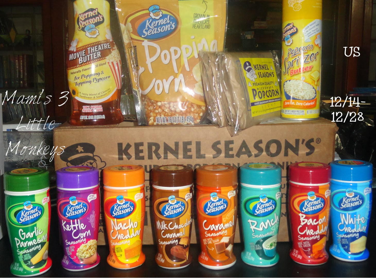 Mami's 3 Little Monkeys Kernel Season's Popcorn Seasonings Review