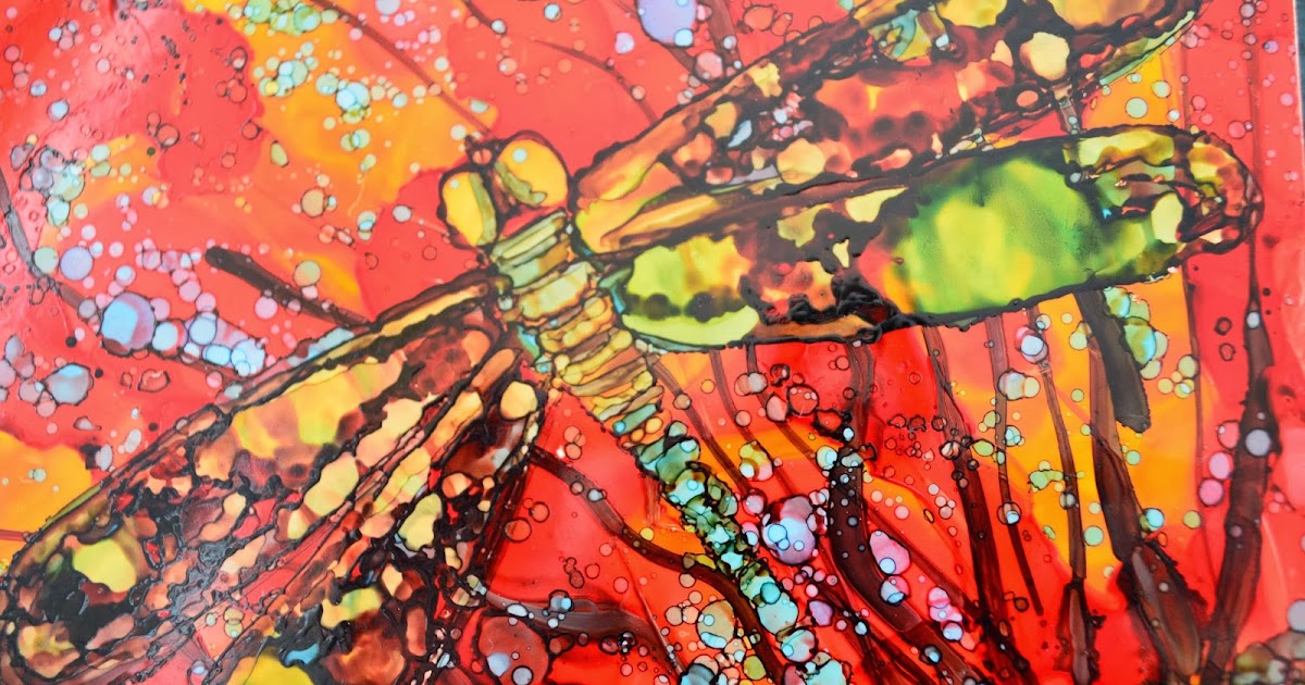 Kellie Chasse Fine Art: Alcohol Ink Paintings On Ceramic Tiles