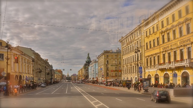 Avenida Aleksandr Nevski en San Petersburgo