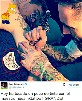 Muniain se hace tatuar un chupete en el brazo derecho