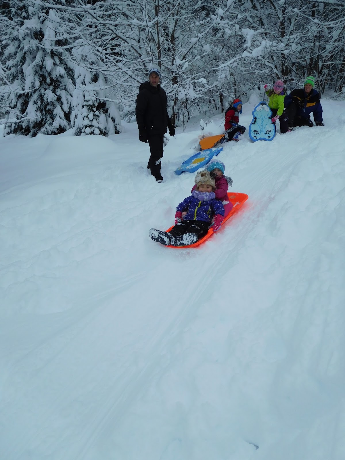 Big Sky Brewers Sledding in Leavenworth